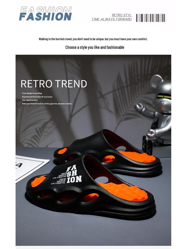 Мужские уличные шлепанцы на толстой подошве: Удобные, износостойкие, легкие спортивные сандалии для использования в помещении/на улице.