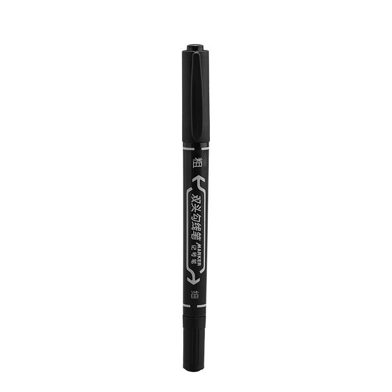 Oil-Based Double-Ended Waterproof Fine Liner Marker - Anti-Smudge, Customizable