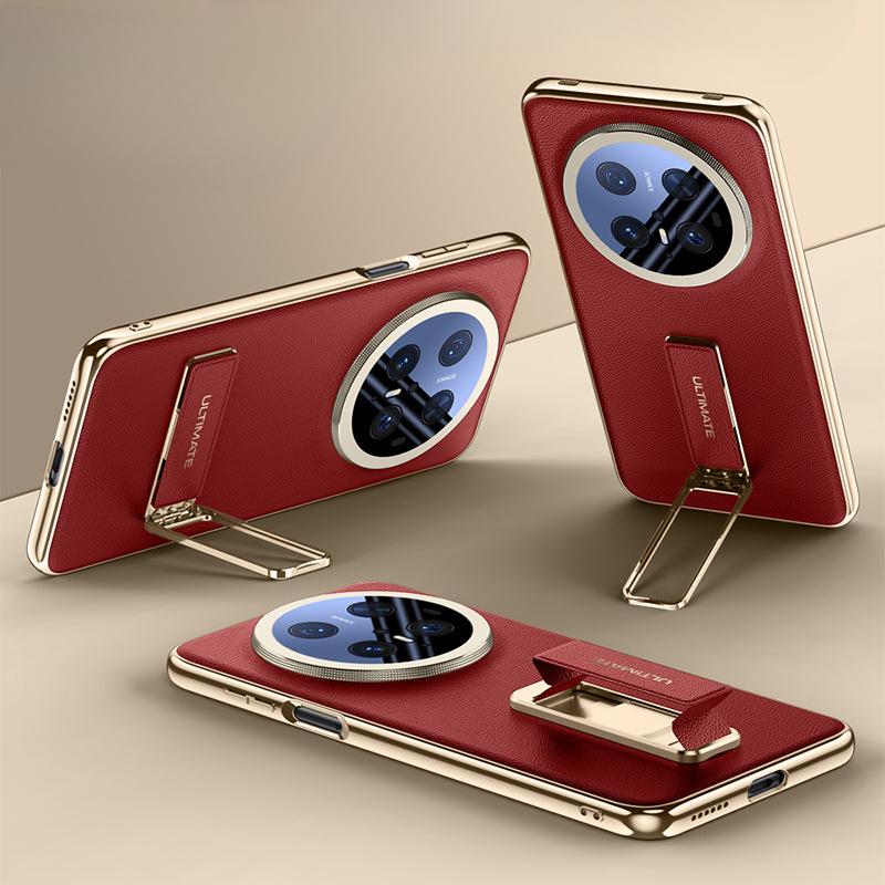 Подходит для чехла для телефона Huawei Mate70pro, подставка-браслет, M70 всесторонний объектив, противоударный мужской кожаный чехол