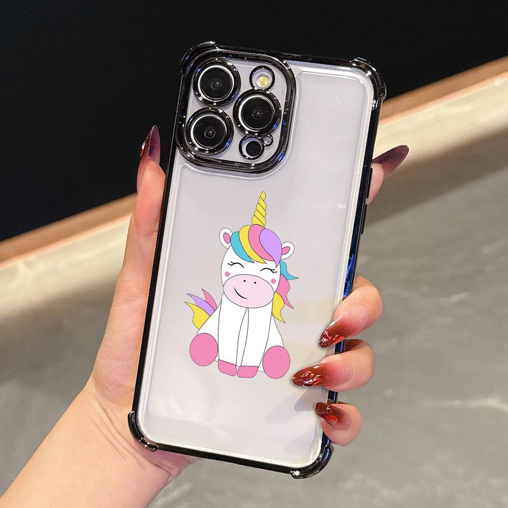 Unicorn Rainbow Case For Samsung Galaxy A57 A37 A07 A17 A56 5G A55 A54 A52 A53 A36 A34 A35 A73 A26 A25 A16 A06 Clear Phone Cover