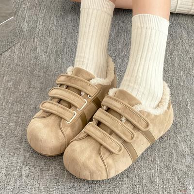 Женские зимние легкие теплые плюшевые ботинки на толстой подошве, нескользящие, износостойкие, повседневные спортивные хлопковые ботинки