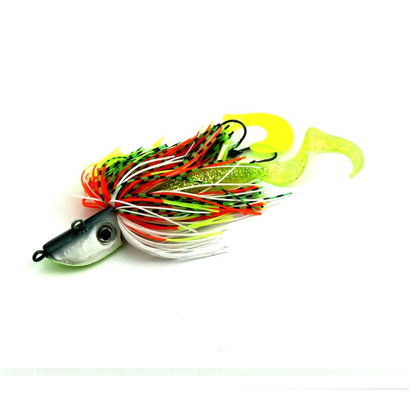 HENGJIA Lead Head Jig Hooks Spinnerbait Soft Grub Lures Tackle Pack of 4