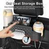 Car Back Seat Organizer Box Multi-Compartment Design Simple Installation Multifunctional Car Tissue Box Cup Holder with Hook Set