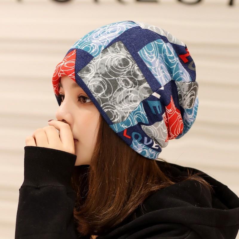 New fashion color matching five-pointed star pullover hat, European and American style ear protection headgear is hot-selling in stock