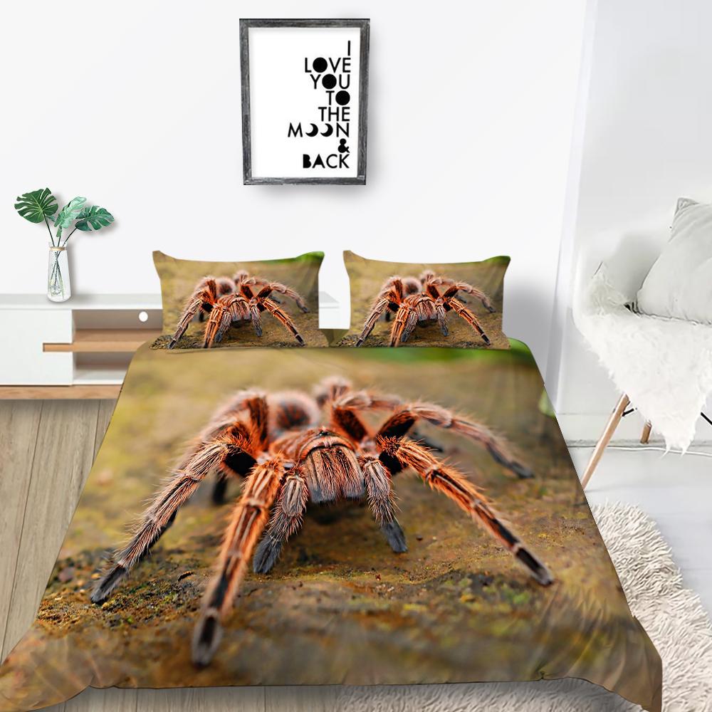 Пододеяльник с наволочкой, комплект постельного белья с 3D принтом паука, модный комплект премиум-класса для мужчин и детей-подростков, роскошный пододеяльник