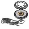 1pc Quartz Movement Analog Classical Hollowed Round Pocket Watch With Chain
