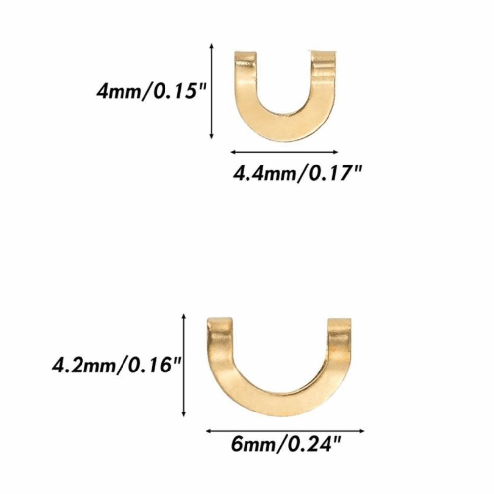 100 PCS Copper Material Fishing Clevis Irregular U-shaped Lure Making Accessories Fishing Tackle