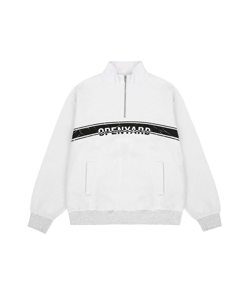 OHY Cracked Stripe Logo Anorak Mtm - Light Melange