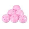 Мячи для гольфа PATIKIL, 50 штук, пластиковые, внешний диаметр 41 мм, воздушные полые тренировочные мячи с отверстиями для тренировок по замаху в помещении и на открытом воздухе, розовые