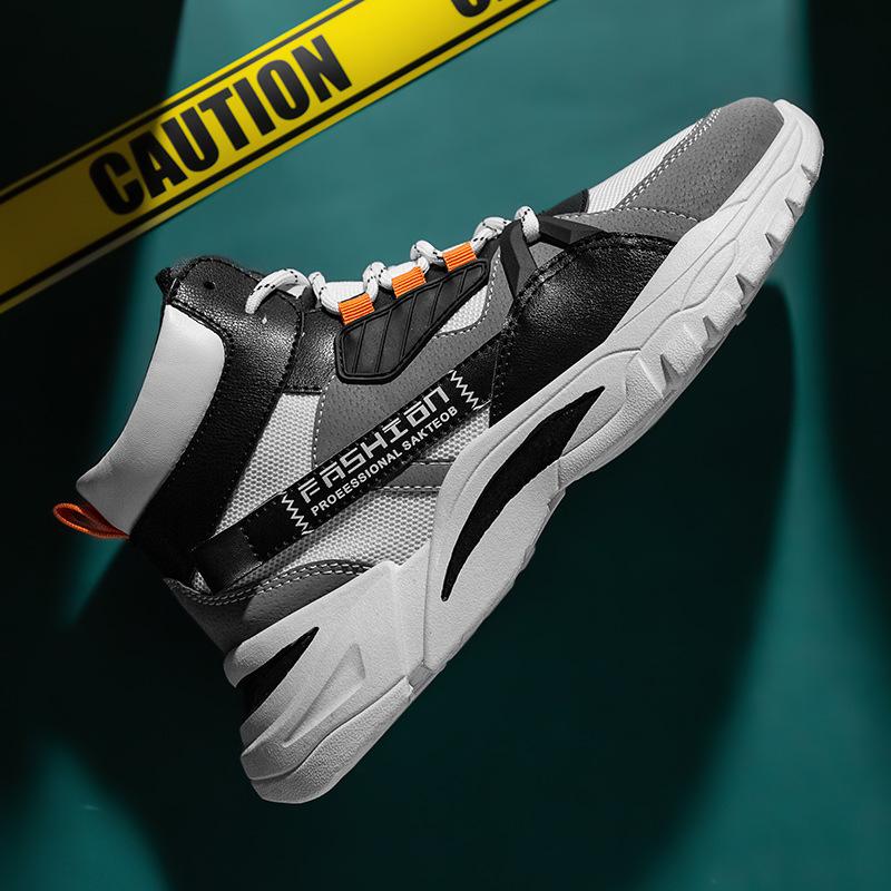 2024 Новые осенние высокие кроссовки для бега, дышащая мужская обувь для активного отдыха, повседневная мужская обувь в корейском стиле