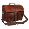 Big Men's Genuine Vintage Brown Leather Messenger Bag Shoulder Laptop Briefcase