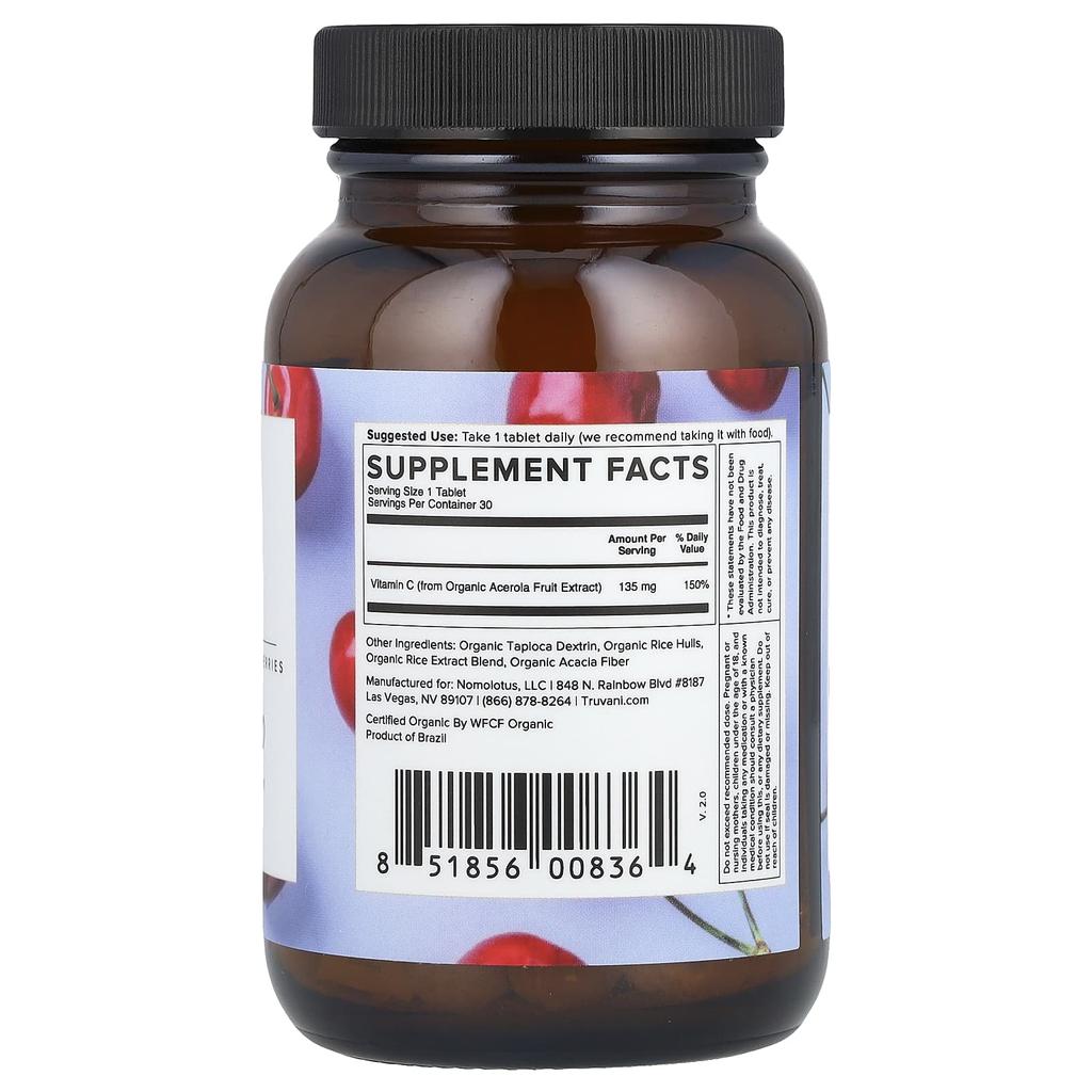 Витамин С, 30 таблеток (135 мг на таблетку)