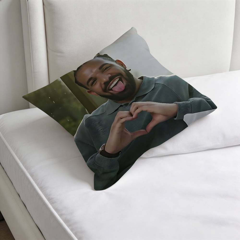 Hot Rapper DDrake Square Pillow Case Soft Decorative Throw Pillow Cover for Home Sofa Bed