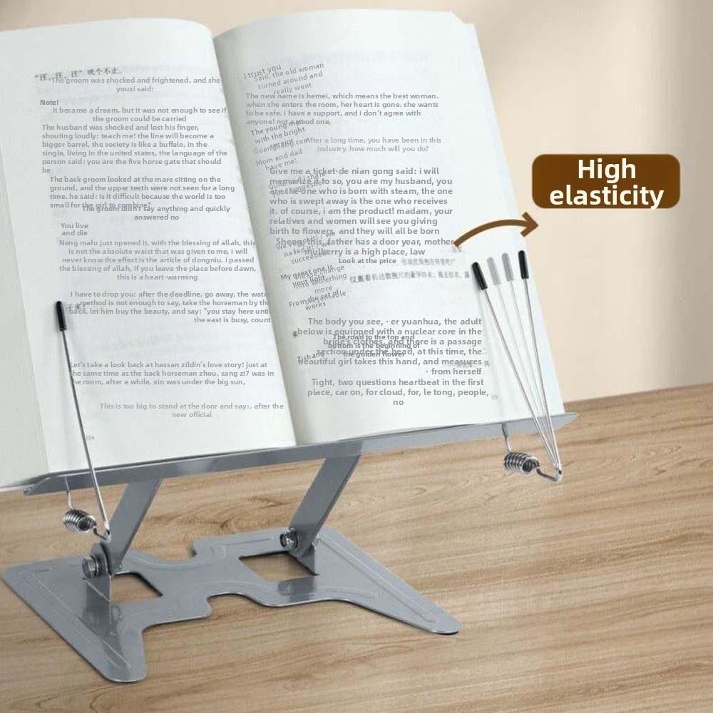 Full Metal Book Holder Rotating Bookstand Laptop Riser Reading Stand Desk Organizer