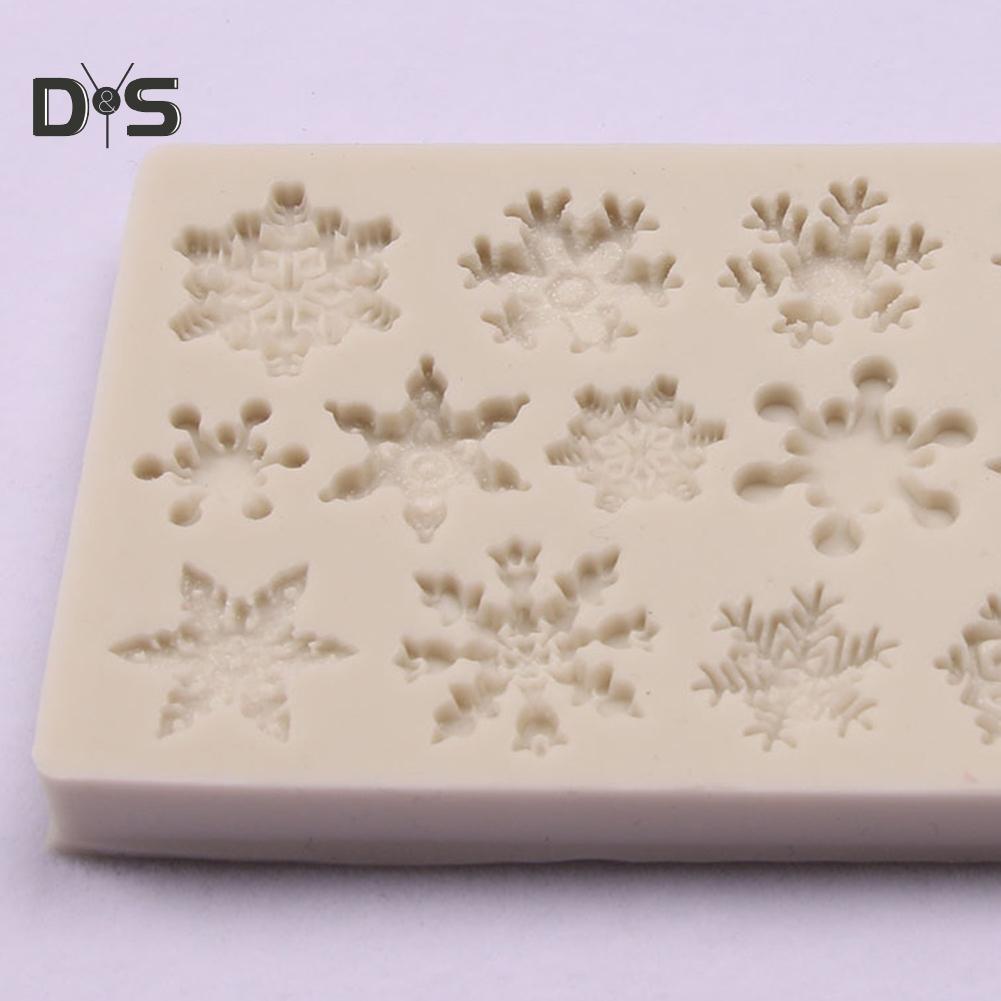 Christmas Snowflake Shape Cake Mold Party DIY Fondant Candy Baking Tool