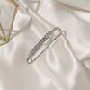 Crystal Waist Buckle Fixed Strap Charm Safety Pin Brooch Sweater Cardigan Clip Jewelry