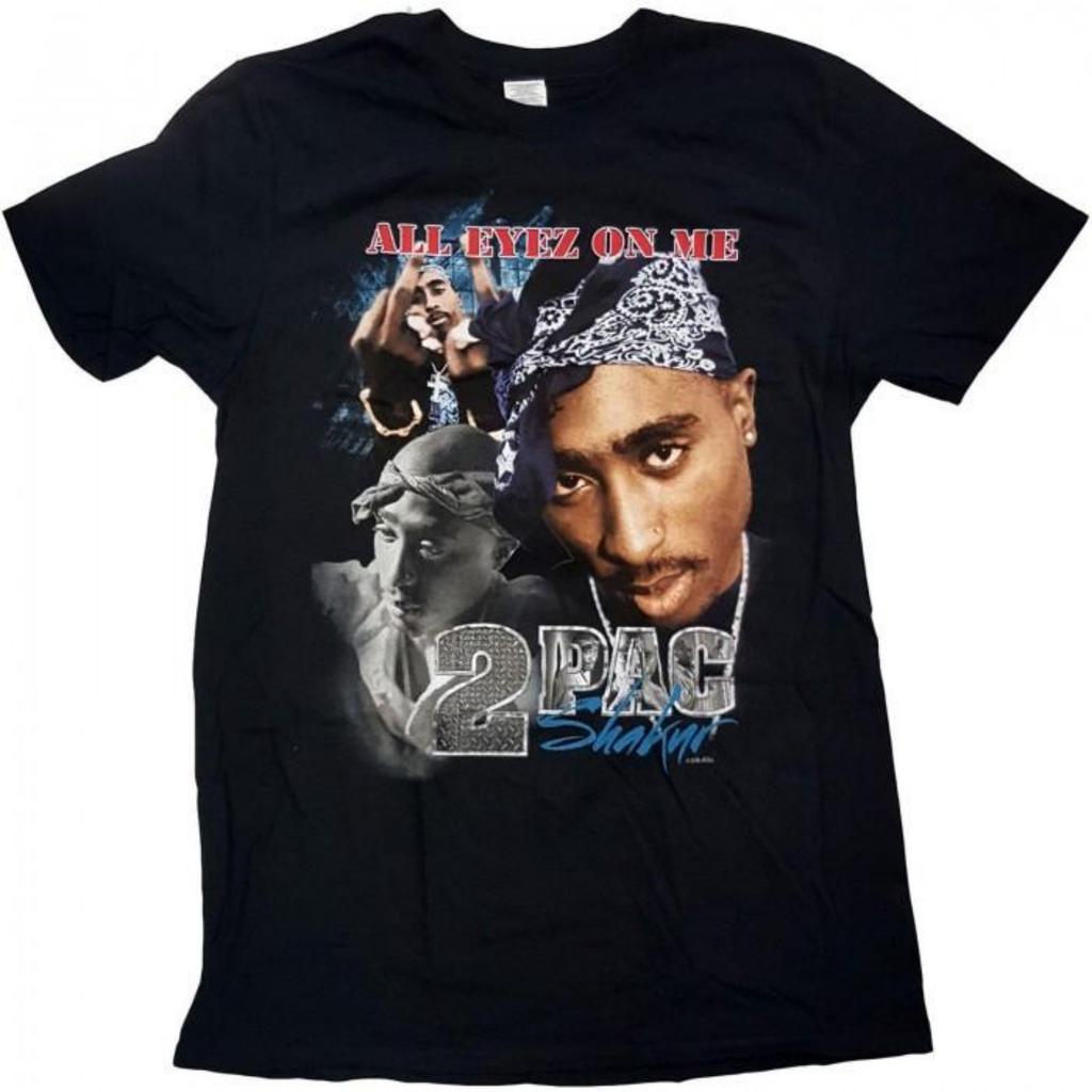 Унисекс Хлопковая футболка с принтом All Eyez Homage Тупака Шакура для взрослых