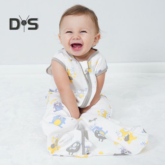 Спальный мешок для малышей 6-24 месяцев, органический хлопок, удобное одеяло, без рукавов, TOG 0,5, двойная молния, спальный мешок для малышей, легкие спальные мешки для