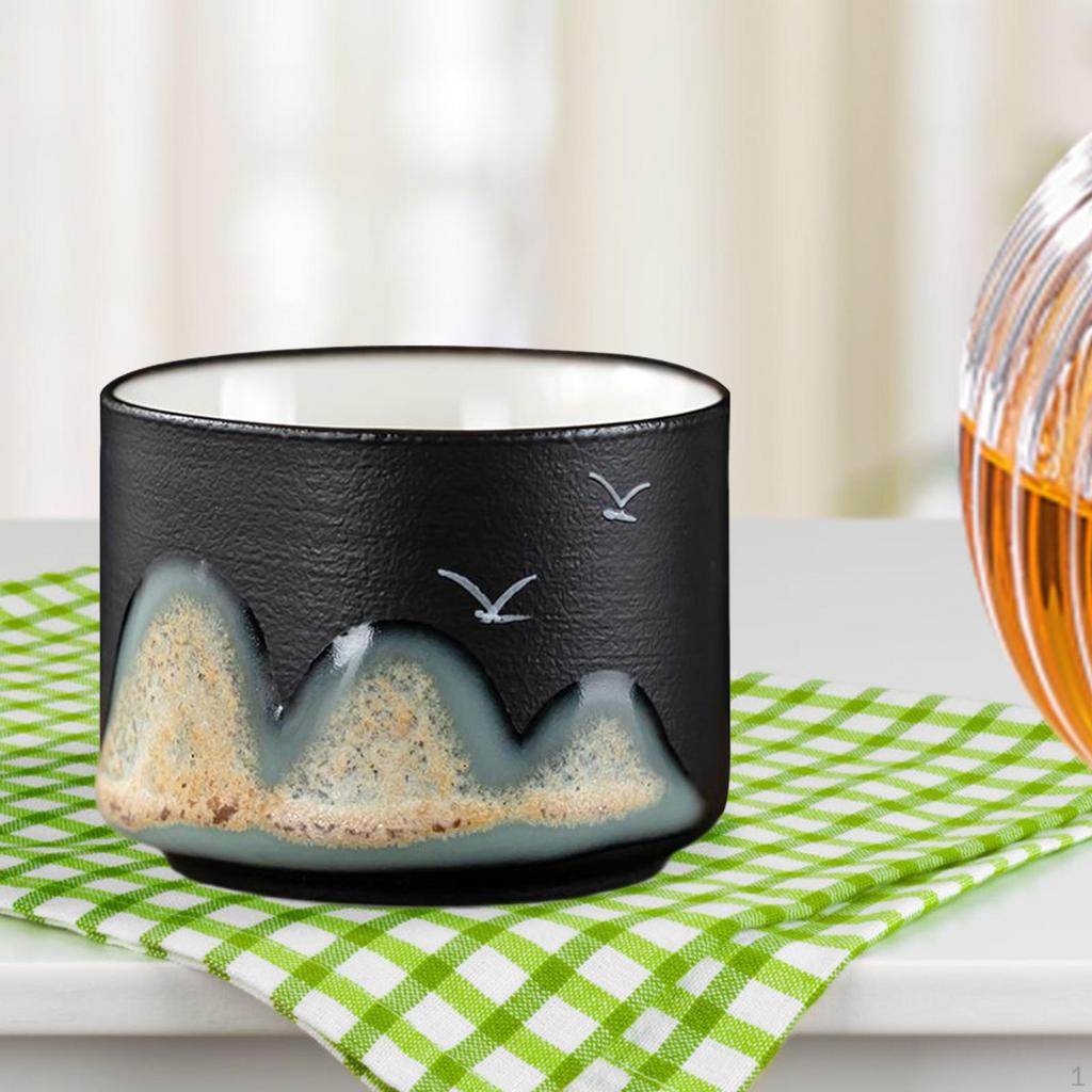 Ceramic Cup Coffee Cup,Handcrafted Classic Yerba Mate Teacup,Porcelian Tea Set for Cappuccino,Latte