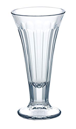 Toyo Sasaki Glass Parfait Glasses, 235ml, Set of 6, Made in Japan, Dishwasher Safe, Sundae/Dessert Glasses with Stems, Commercial Grade Glasses, P-022