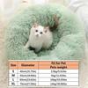 Soft Cat Bed Donut Round Warm Plush Dog Bed Washable for Small Medium Dogs Cats Pet Sleeping Mat