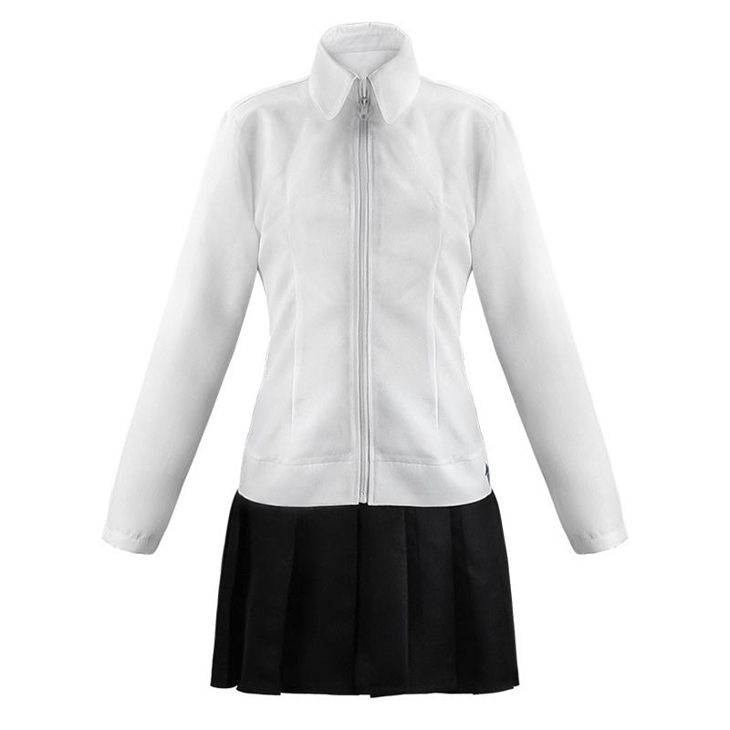 4 шт. наборы аниме Danganronpa Kirigiri Kyouko косплей костюм включает фиолетовый парик косметические контактные линзы Хэллоуин Карнавал для женщин