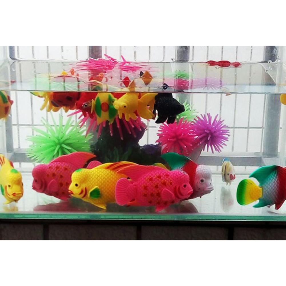 Artificial Fishes Reusable Simulation Plastic Cute Goldfish Fish Tank Aquarium Decoration Ornaments ( Random Color )