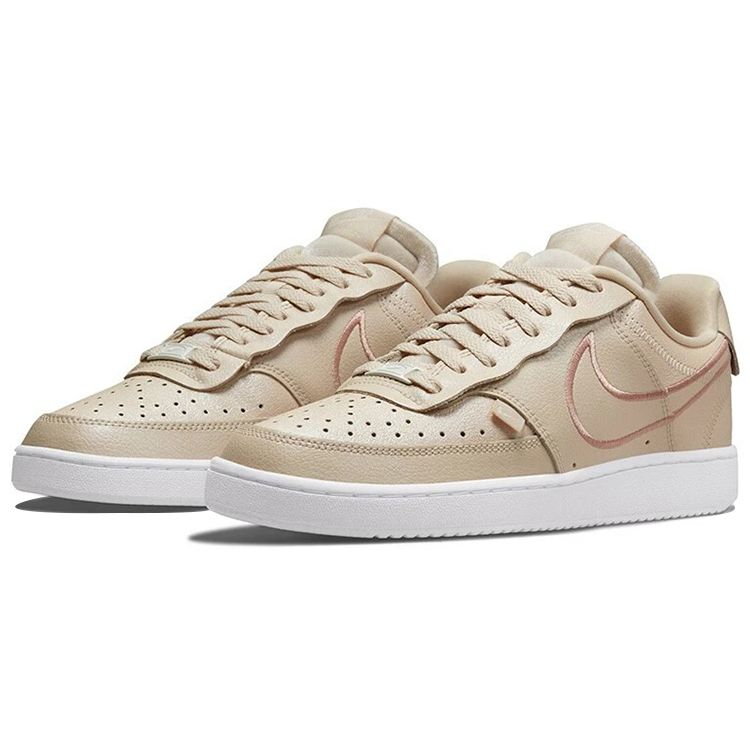 Nike Court Vision Low Premium Pearl White Women Sneakers Brown Sail Metallic-Red-Bronze DM0838-200