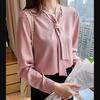 Ladies' Shirt White Shirt Female Design Sense Niche Blouse Professional OL Long-sleeved Temperament Chiffon Shirt Temperament Elegant Fashion Top