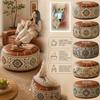 Пуф-оттоманка в стиле бохо с узором, пуфик-оттоманка с местом для хранения из ПУ-кожи, новая скамья для хранения, для гостиной