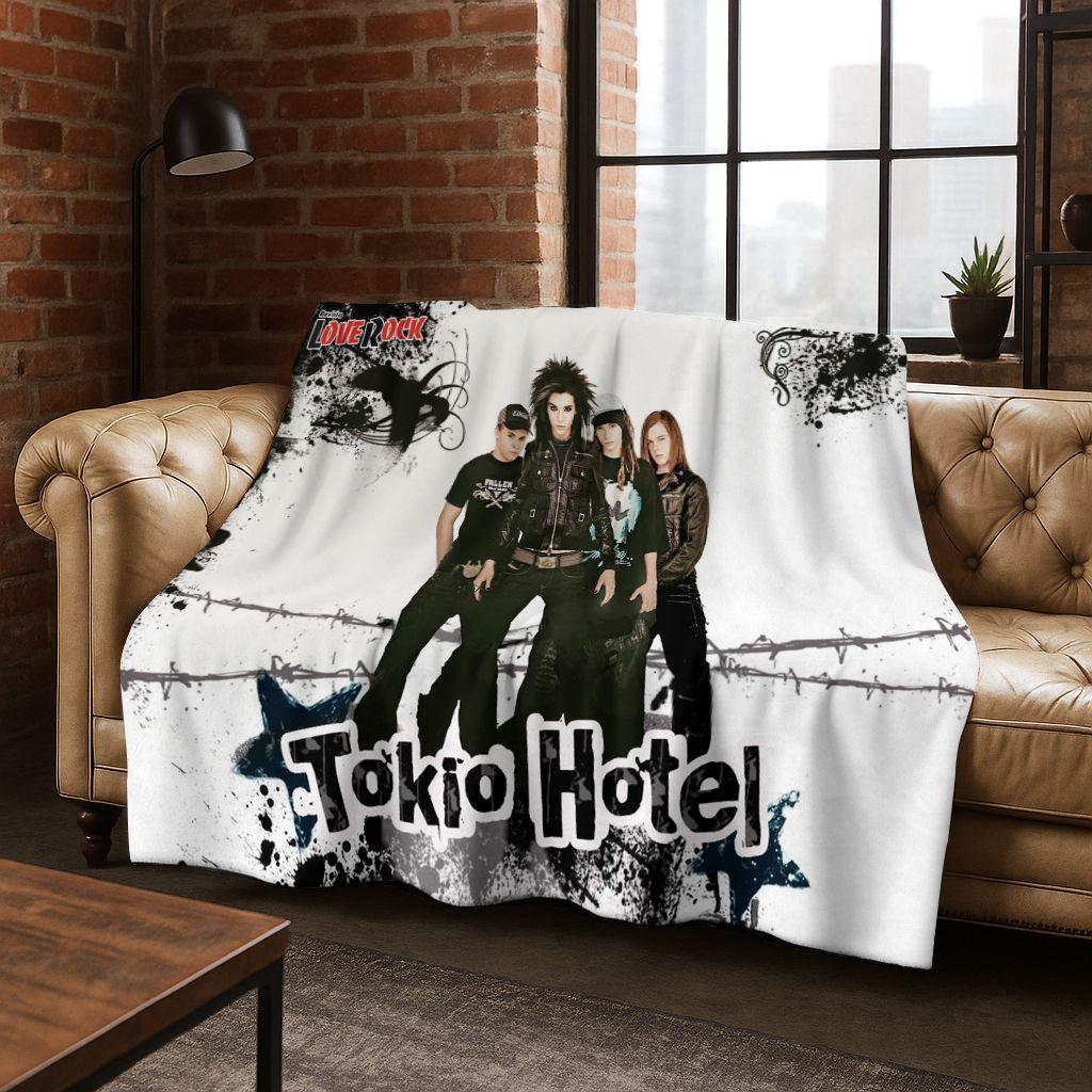 Модное Арт Фланелевое Одеяло Tokio Hotel Билл Том Каулитц, Уютное Мягкое Пледное Одеяло для Дома Спальни Кровати Дивана, Подарок