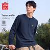 MINISO Waffle Knit Henley Long Sleeve Casual T-Shirt