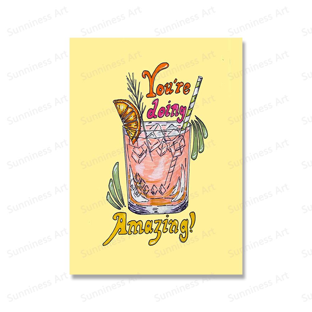 Nordic Food Flowers Coffee Cups Aperol Mac and Cheese Wall Art Canvas Painting Posters Print Pictures For Living Room Home Decor