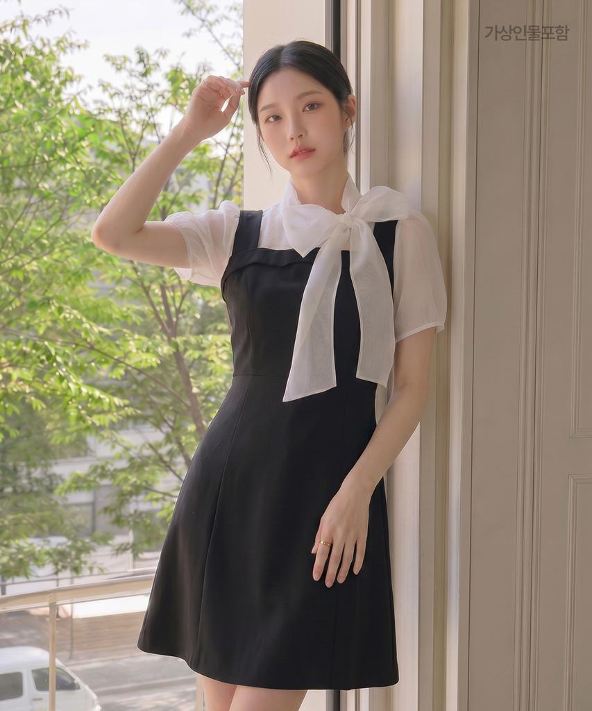 Roem Woven Matching Mini Dress Rmowg26St1