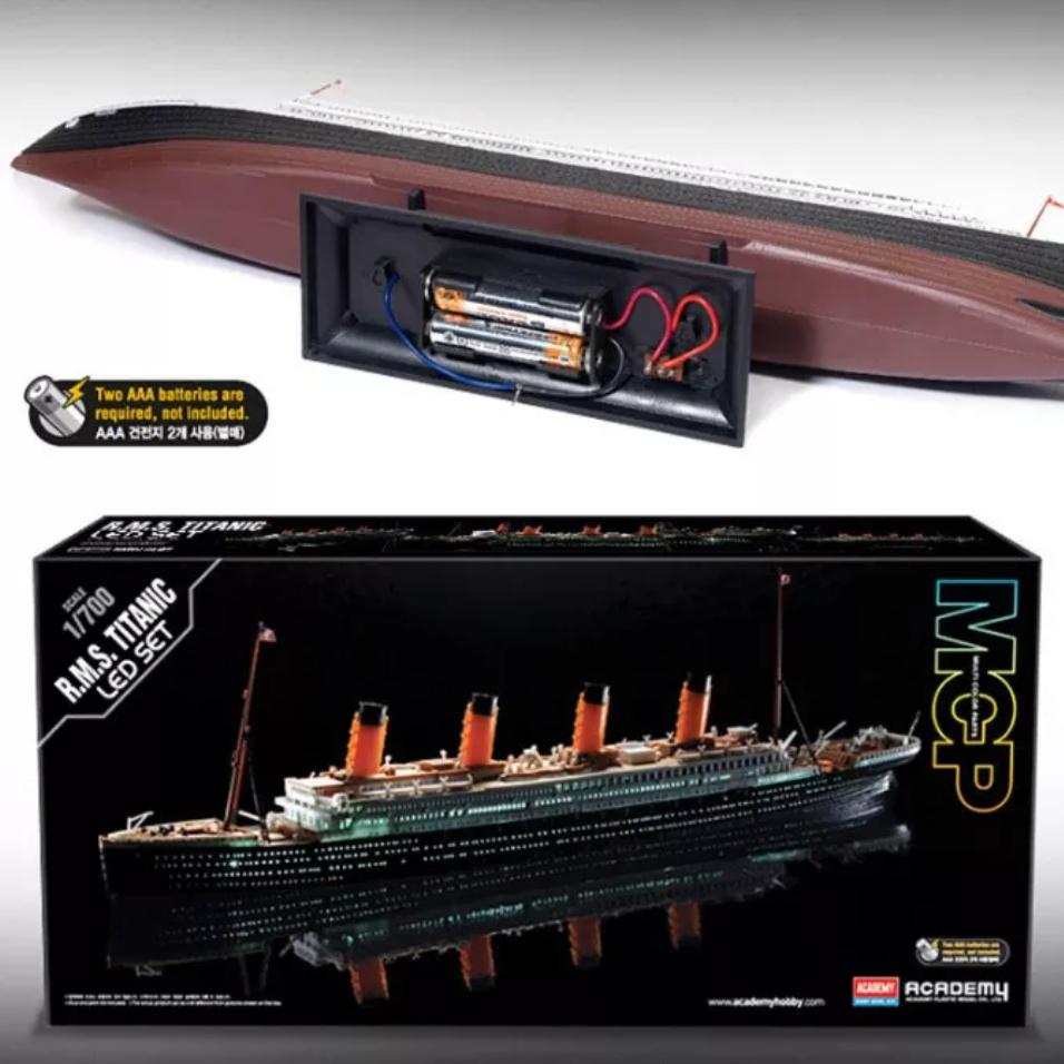 Academy 14220 1/700 R.M.S Titanic Plastic MCP комплект модели со светодиодной подсветкой