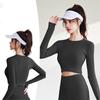 Long Sleeve Yoga T-Shirts Women Solid Sport Shirts High Elastic Gym Yoga Top Breathable Sports Crop Top Quick Dry Sportswear