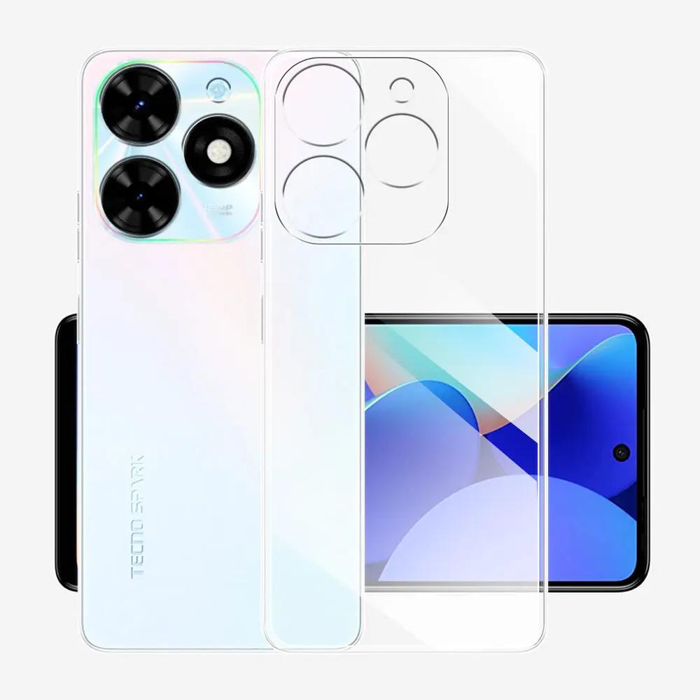 Для чехла Infinix Smart 8 Задняя крышка Прозрачный силиконовый мягкий ТПУ чехол Для Smart 7 6HD 6 Plus Бампер Coque Для Smart 5 Fundas