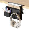 GAGUIUP Desk Side Storage Rack, Small Item Organizer, Desk Side Holder, Table Side Pocket, PC Stand, Tablet Storage, No Drilling Required, Space