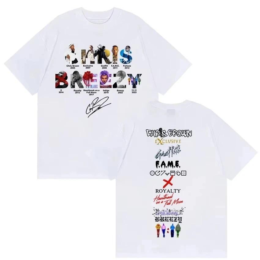 Unisex Hip Hop Gothic Short Sleeve TShirt Chris Brown 2026 BROWN Album Raymond Brown Tour Printed Tee HighQuality