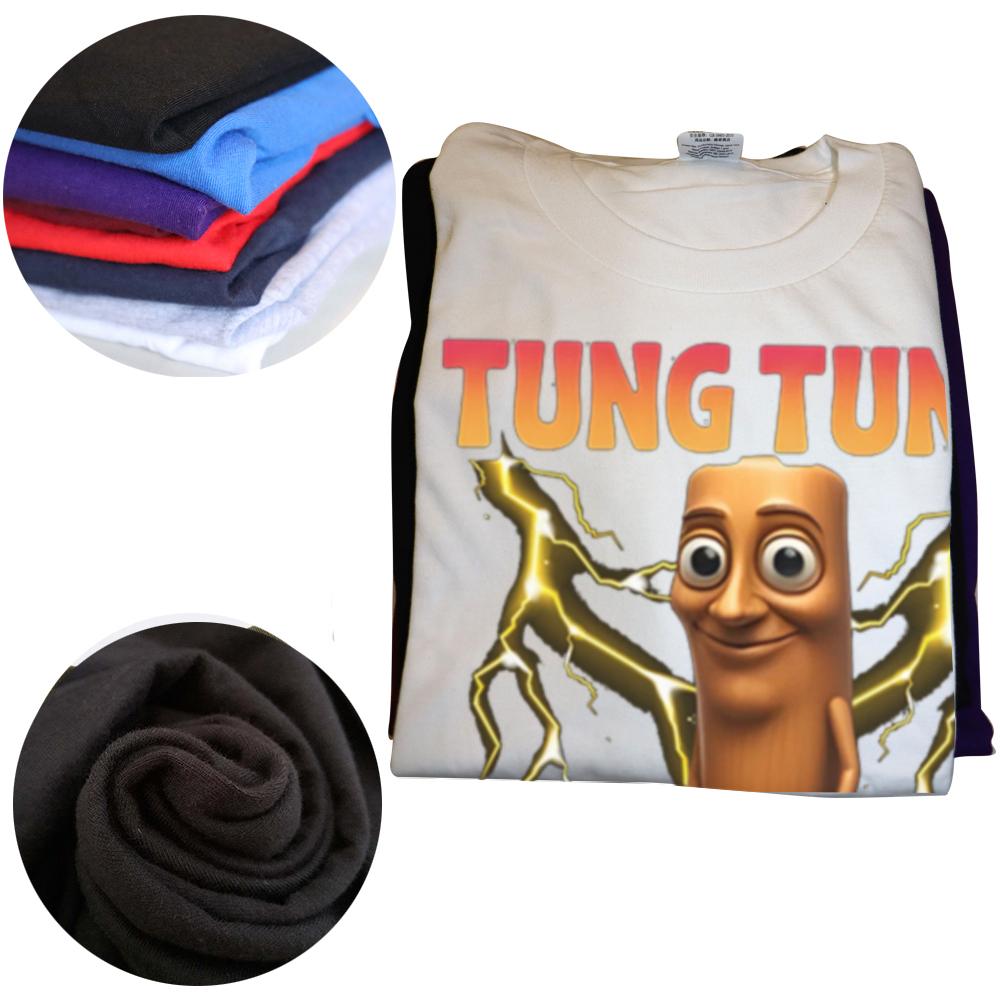 Tung Tung Tung Sahur Funny Italian Brainrot Meme Tee Shirt for Men Women Graphic Printed T Shirts 100% Cotton Clothes