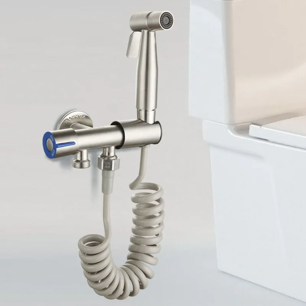 Silver High Pressure Spray Pressurized Hand Bidet Faucet New Toilet Spray