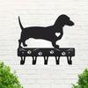1pc Wall Iron Crafts Key Rack Dog Leash Hanger - 9 Inch Wide Metal Wall Art Hook for Hanging Key Holder Iron Art