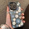 Синий и белый чехол с ромашками для iPhone 17 16 Pro Max 15 14 13 12 11 7 8 Plus 16E 17 Air XS Max X XR XS Ударопрочная задняя крышка