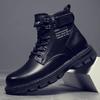 Fashion Men's High-top Fashion Shoes New Motorcycle and Ankle Boots Waterproof Boots Men Leather Shoes Men Casual Boot Bota Masculina