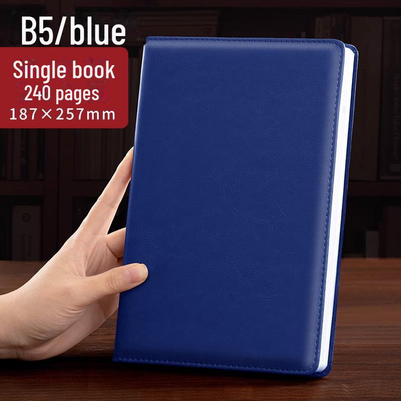 Супер толстый кожаный деловой блокнот с простым логотипом