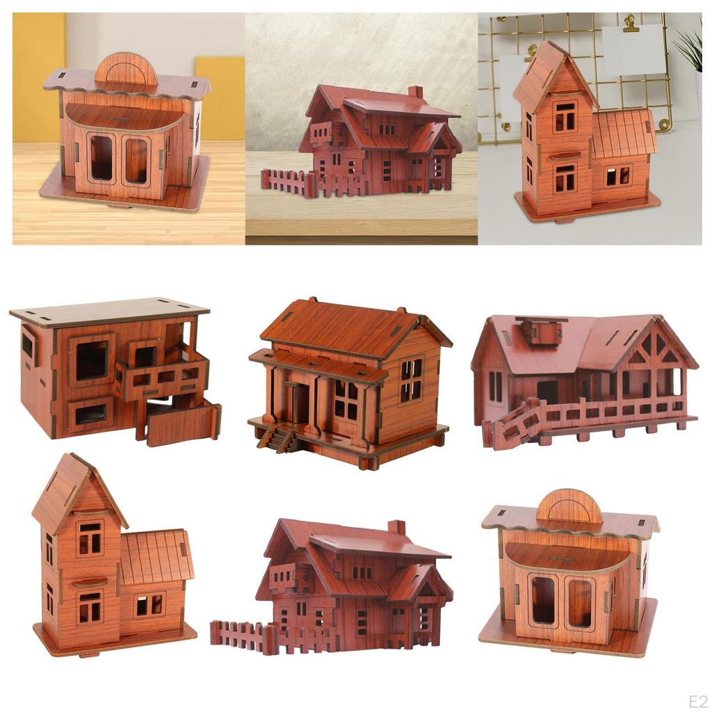 3D Пазл Архитектура Домик Строительство DIY Наборы Головоломка Детская Строительная Игрушка Образование