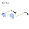 Metal Frame Small Square Sunglasses Candy Color Mini Sunglasses Punk Sun Glasses  for Women & Men