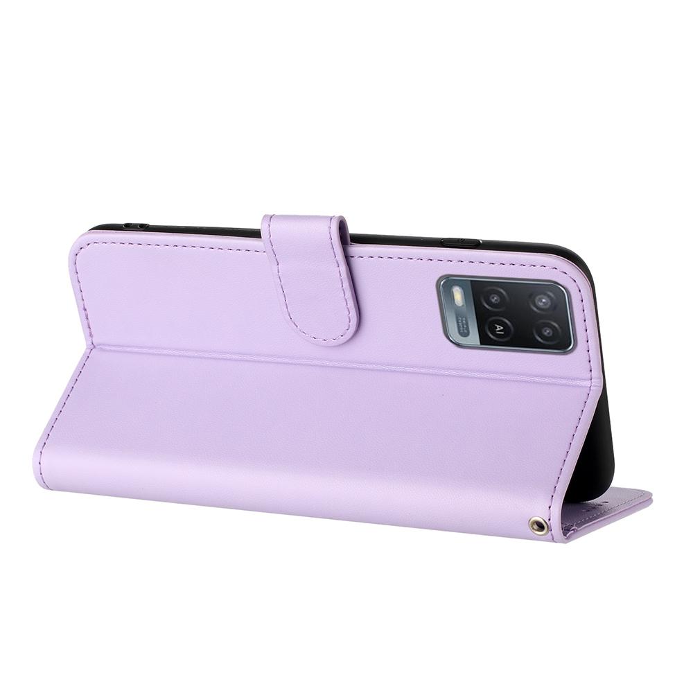 Knurling Vine Flowers PU Leather Wallet Card Bag Phone Case for Oppo A36,A53,A72,A54,F19,Reno6 Lite,Realme 9i,Realme 10,Realme C55...