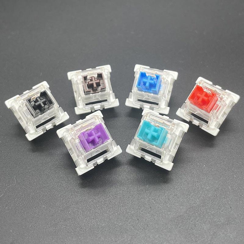 Пылезащищенный механический переключатель клавиатуры Gote - фиолетовый, синий, черный, красный, золотой, оранжевый, серебристый, с возможностью горячей замены, крестообразный штативный штифт.