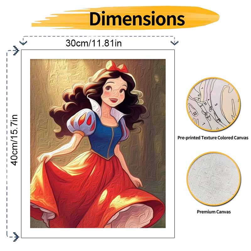 Disney Белоснежка Картина по номерам Набор Холст для рисования DIY Картина Домашний Декор Искусство и Ремесла Настенное Искусство Подарок для Взрослых Эстетичный Декор Комнаты